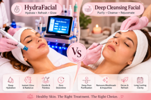hydrafacial vs deep cleansing facial